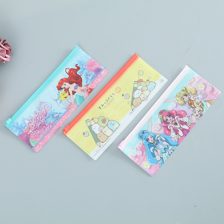 彩印自封pvc拉链袋EVA文具袋定 制透明卡通学生拉链袋可加印LOGO