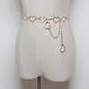 Metal universal belt heart-shaped, brand decorations, dress, student pleated skirt, chain, simple and elegant design