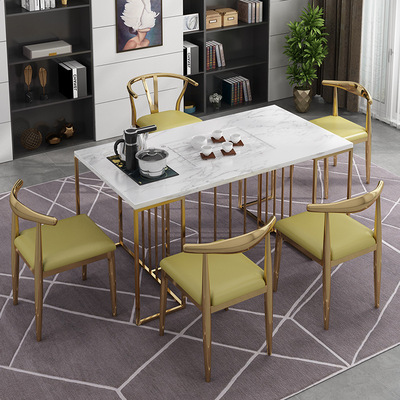Tearoom furniture Tea tables and chairs combination modern Simplicity tea set suit one household Kung Fu tea table Office tea table