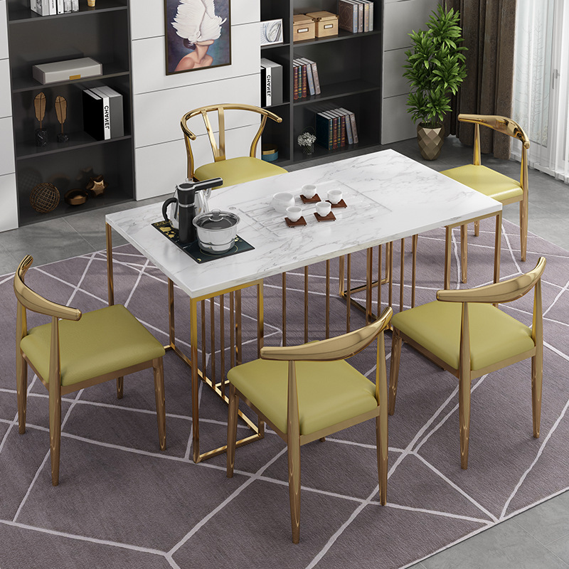 Tearoom furniture Tea tables and chairs combination modern Simplicity tea set suit one household Kung Fu tea table Office tea table
