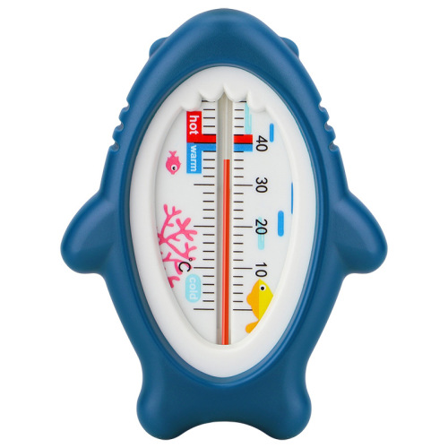 Symbobo Baby Bath Thermometer, Shark Cartoon Shaped Glass Thermometer