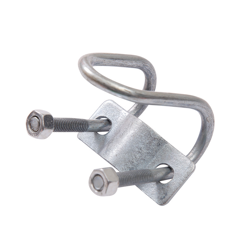 Abrazadera de tubería cruzada de límite galvanizado doble hebilla en forma de U tubería de agua Cerda cama de nacimiento Barra de límite abrazadera de tubería fija equipo de ganado