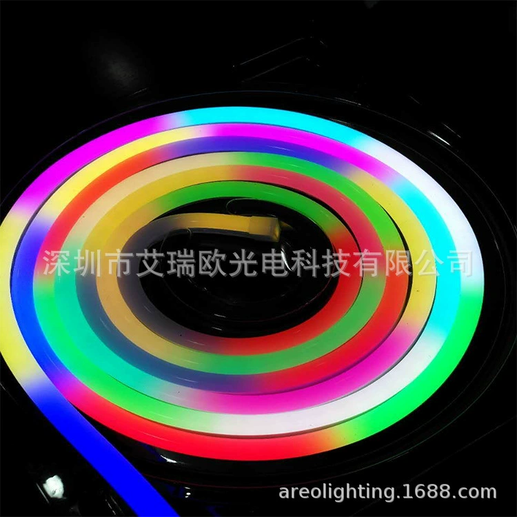 Цветная RGB силиконовая неоновая лампа LED лента уличная водонепроницаемая яркая декоративная светящаяся надпись фантазийная лампа бар