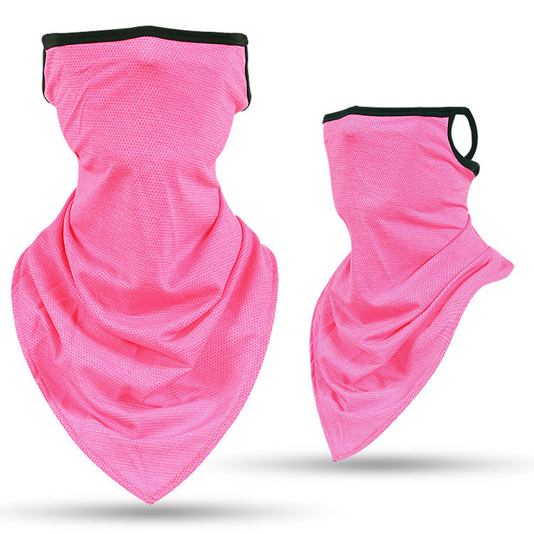 Transfronterizo no hielo seda transpirable oreja colgando triángulo toalla hombres y mujeres tocados al aire libre a prueba de arena pesca máscara de sol