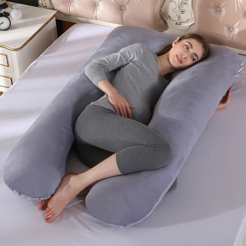 Soporte de cintura transfronteriza lado dormir en forma de U almohada apoyo del vientre almohada de enfermería Tmall Amazon suministro directo almohada de maternidad