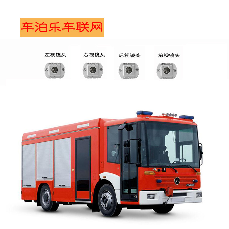 消防车360全景 雷达监测系统 4路监控系统 盲区监测行车记录