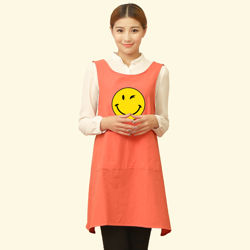 Delantal de cocina lindo estilo japonés moda femenina logotipo personalizado impresión trabajo adulto estilo coreano hogar hombres cocina antiincrustante