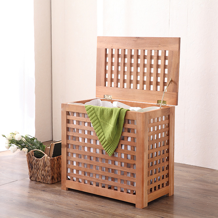 仿古色橡木实木出口储物收纳衣箱茶几边柜角柜可坐带布袋大号木箱|ms