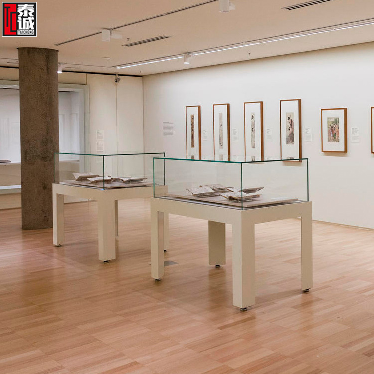 博物馆历史文物展柜定做木质玻璃古书籍中岛柜透明书画展馆展示柜