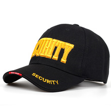 爆款SECURITY字母刺绣鸭舌帽男女士时尚棒球帽嘻哈帽户外高尔夫帽