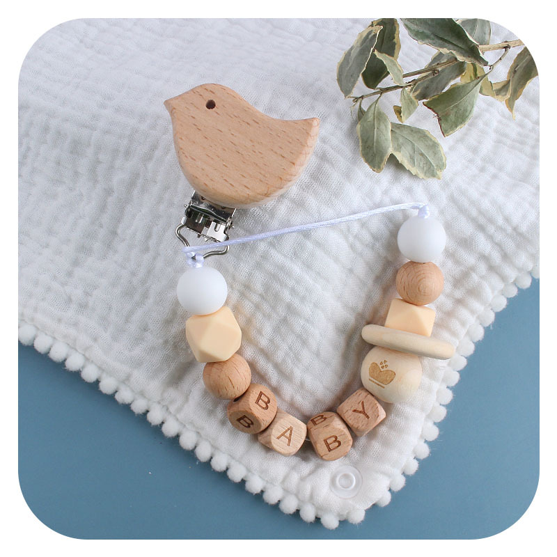 Bebé haya animal chupete clip juguete mordedor estrella de cinco puntas cuentas de silicona chupete cadena AliExpress Amazon Venta caliente