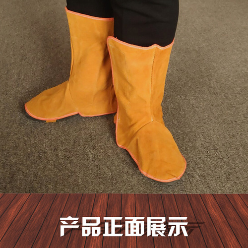 Cowhide welding apron, wear-resistant, heat-insulating apron sleeves and foot covers, heat-insulating, anti-scalding, anti-spark splash welding suit