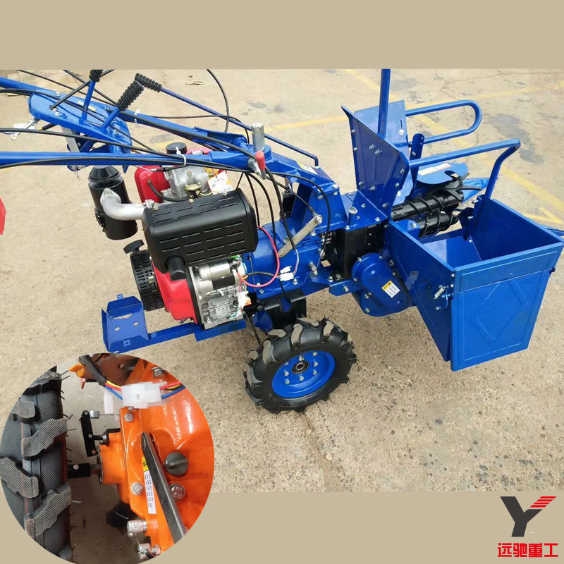 山坡地玉米收获机 玉米棒子扒皮秸秆粉碎一体机 家用苞谷收获机