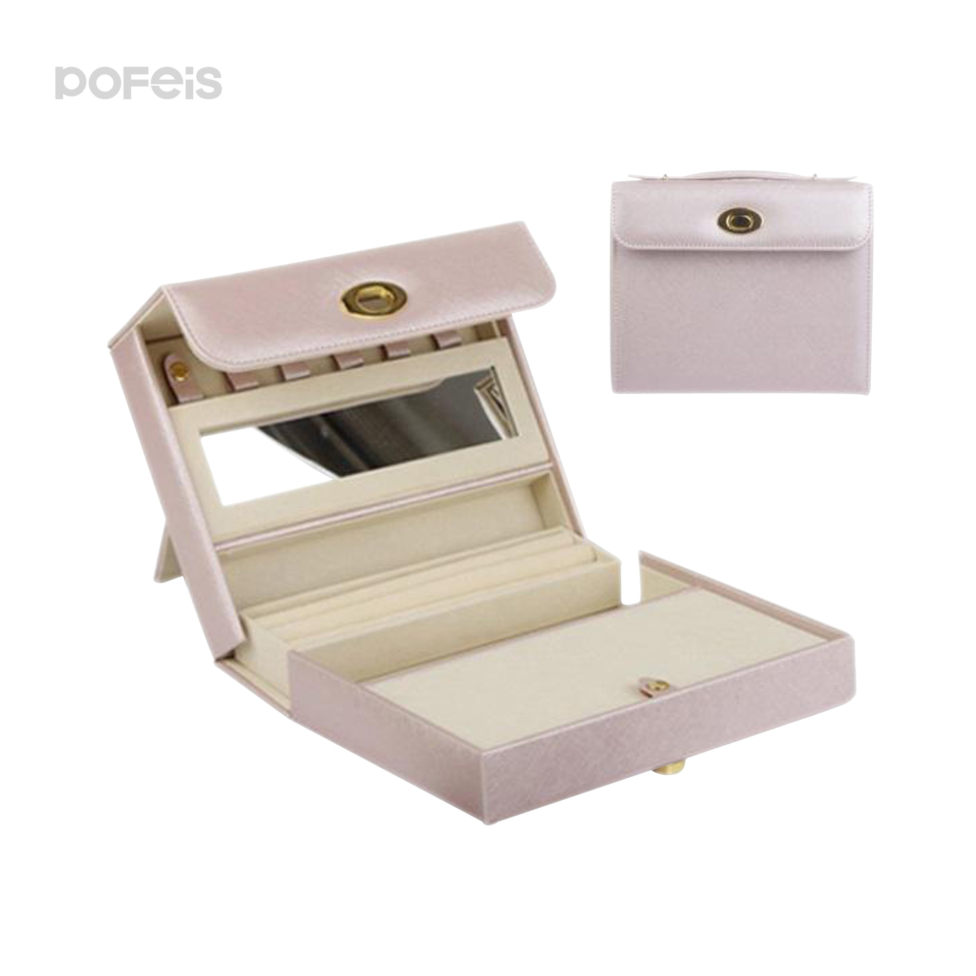 Portable capacious makeup box to go out