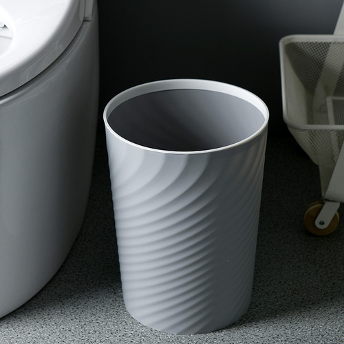 Trash can with lid for home modern minimalist bathroom living room bedroom creative Nordic style swing lid trash can