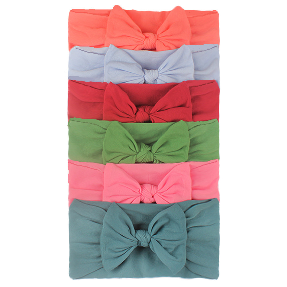 Cute Bow Knot Nylon Hair Band 6 Pieces display picture 5