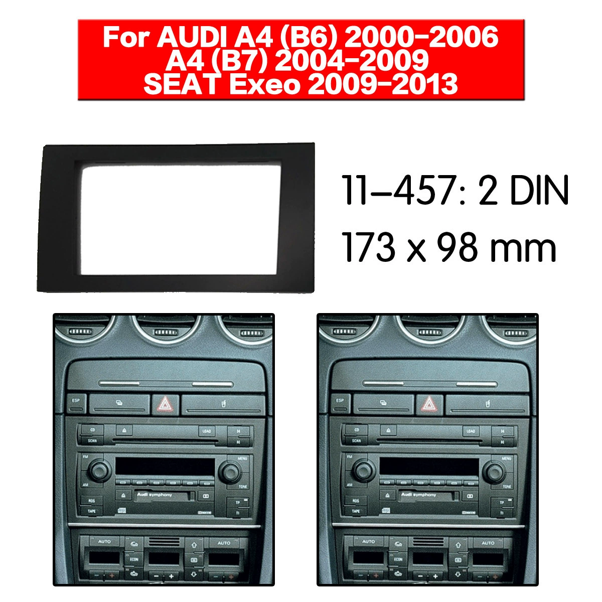2006 Audi A4 модификация поверхностной рамы аудио навигация DVD/CD/GPS Универсальная панель модификации поверхностной рамки модификации машины