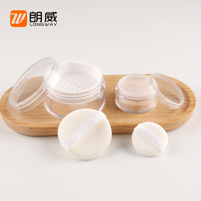 50g caja de polvo suelto transparente (con soplo) herramientas de belleza portátiles de viaje cosméticos caja de sub-embalaje materiales de sub-embalaje