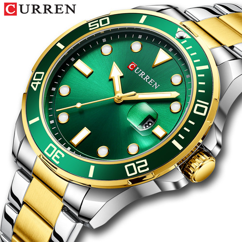 Curren/Carren 8388 men's watch waterproof quartz steel band watch business casual calendar men's watch