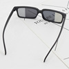 Black men's universal glasses solar-powered