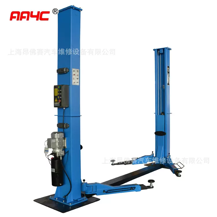 5吨电动双柱汽车举升机地台式双柱举升机汽车升降机龙门举升机