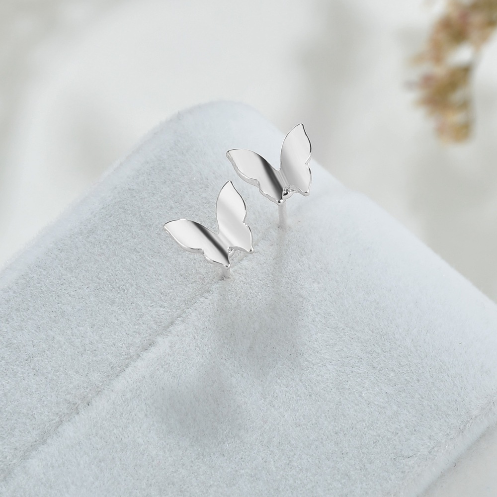 Ear Studs Classification Wedding, Travel Occasion Alloy Material Butterfly Pattern Fashion New Glossy Butterfly Wild Student Simple Ladies Earrings