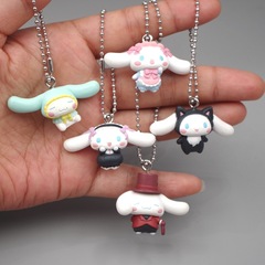 A set of 5-piece gift set large ear dog, sweet Lolita style plush toy DIY patch material pendant
