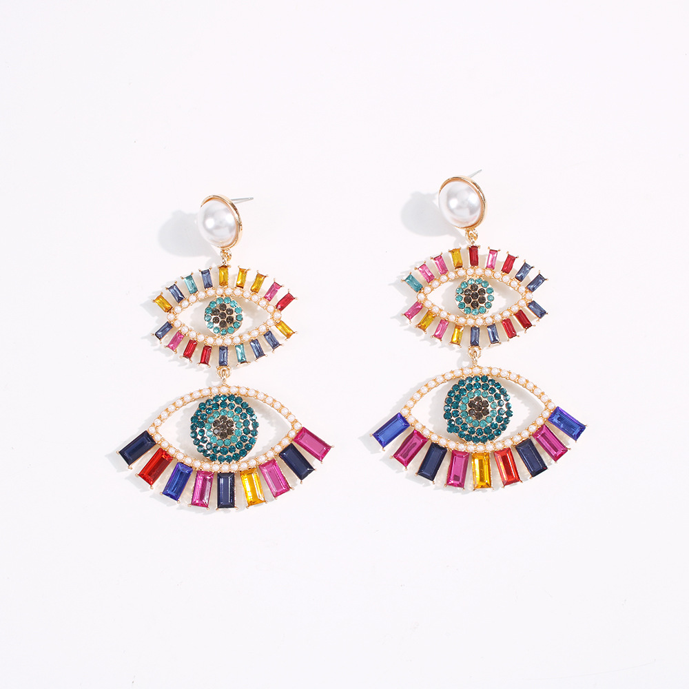 Fashion Earrings For Women New Devil's Eye Series Earrings Fashion Diamond Color Earrings Women display picture 9