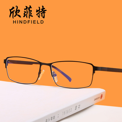 new pattern man Blue light Plain glasses classic Metal business affairs Pingguang Eyeglass frame Ultralight TR90 Spectacle frame 8726