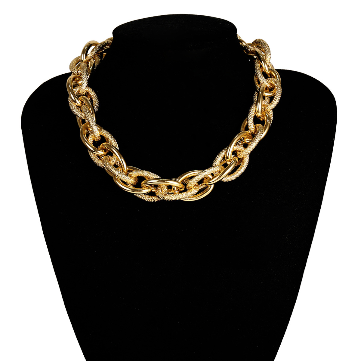 Collar Exagerado Estilo Hip-hop Punk Pulsera De Collar De Cadena De Hilo Femenino display picture 9