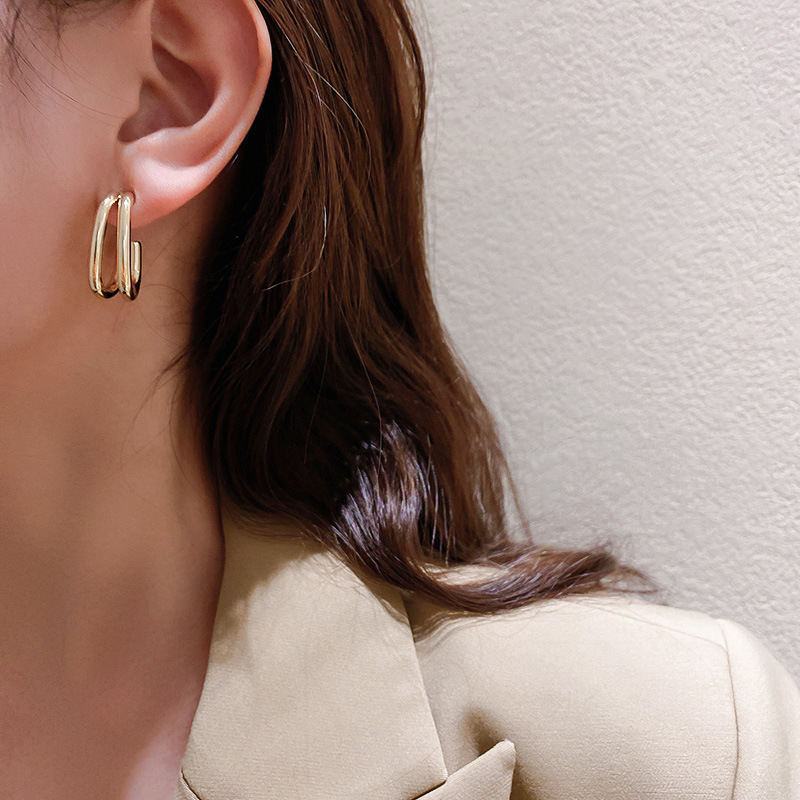 Korean Geometric Earrings Fashion Simple Earrings display picture 4