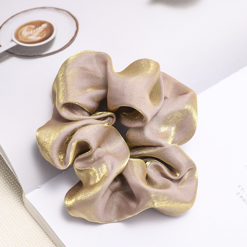 Fashion And Colorful Bright Silk Art Large Intestine Ring Bundle Hair Scrunchies Wholesale Nihaojewelry display picture 6