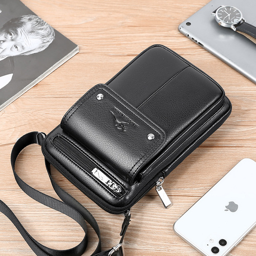 Bodi Kangaroo Waist Bag Men's Mobile Phone Bag Belt Large Capacity Shoulder Bag Crossbody Foreign Trade Men's Bag 2011 Cross-Border