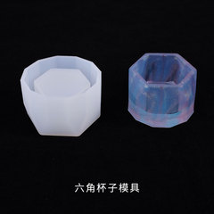 Yumiren DIY Crystal Droplet Resin Succulent Mini Planter Mold Hexagonal Cup Storage Box Display Stand Silicone Mold