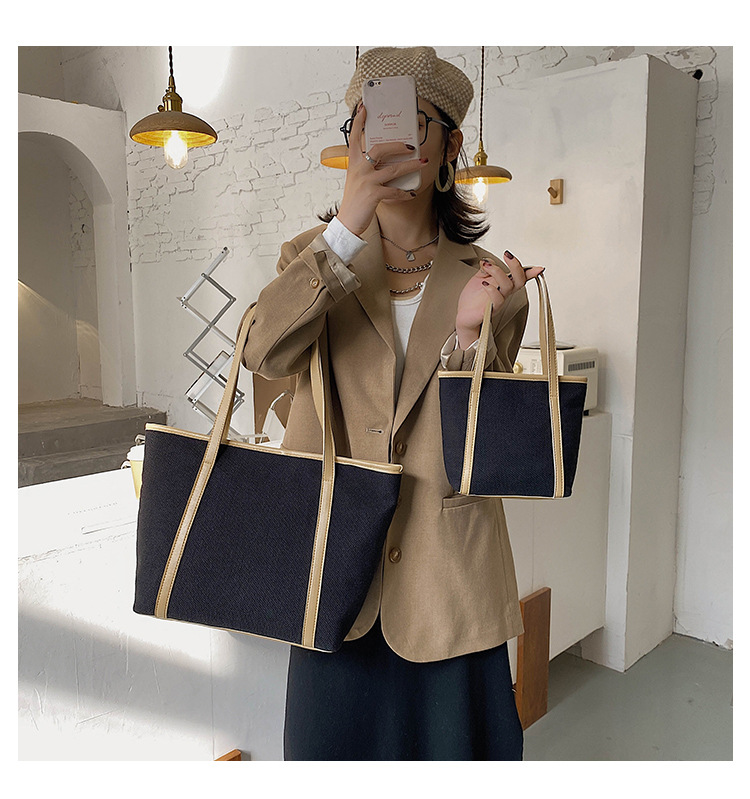 New Trendy Simple Portable Large-capacity Fashion One-shoulder Handbag display picture 30