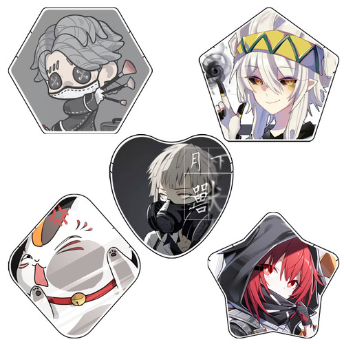 Mantune Graphic Transparent Pin Case: Creative Design Sticker Covers Featuring Pentagrams, Hexagons, and Rhombuses