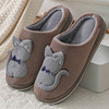 Demi-season slippers, cute winter non-slip footwear for beloved indoor for pregnant, plush, wholesale