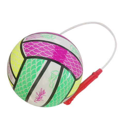 Large luminous fitness swing ball, children's inflatable toy bouncy ball, flashing portable wave ball, hot sale at street stalls