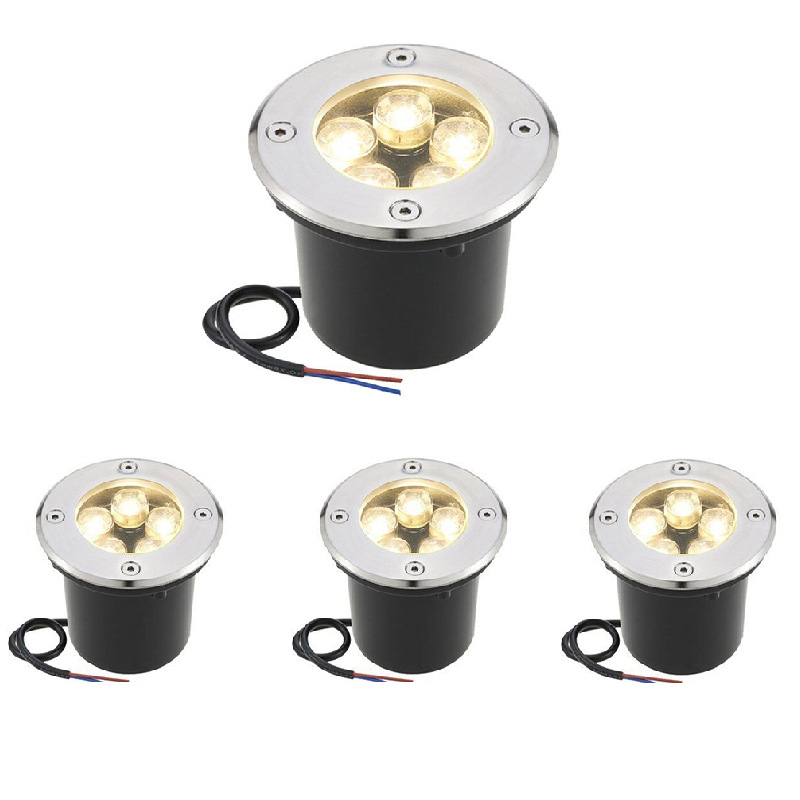 地埋灯户外防水圆形广场射灯草坪过道走廊嵌入式LED景观灯3W5W12V