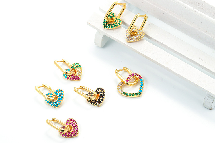 Housewarming, Anniversary, Business, Wedding, Travel, Birthday, Festival Occasion Fashion Five-pointed Star Square Lock Earrings