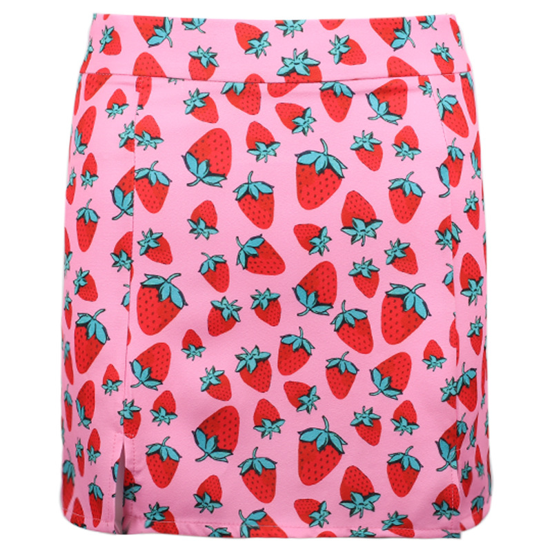 new summer cherry print high skirt NSMEI50857