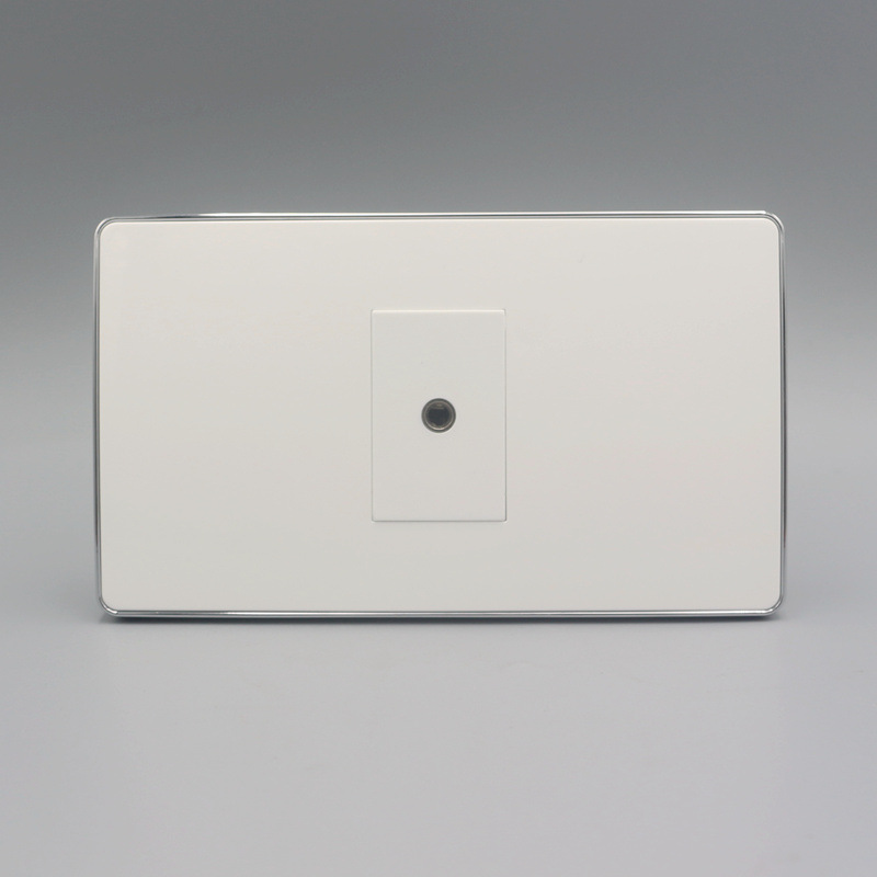 银边 120型耳机面板 3.5MM音频直插面板 耳机孔插座 电脑音频插座