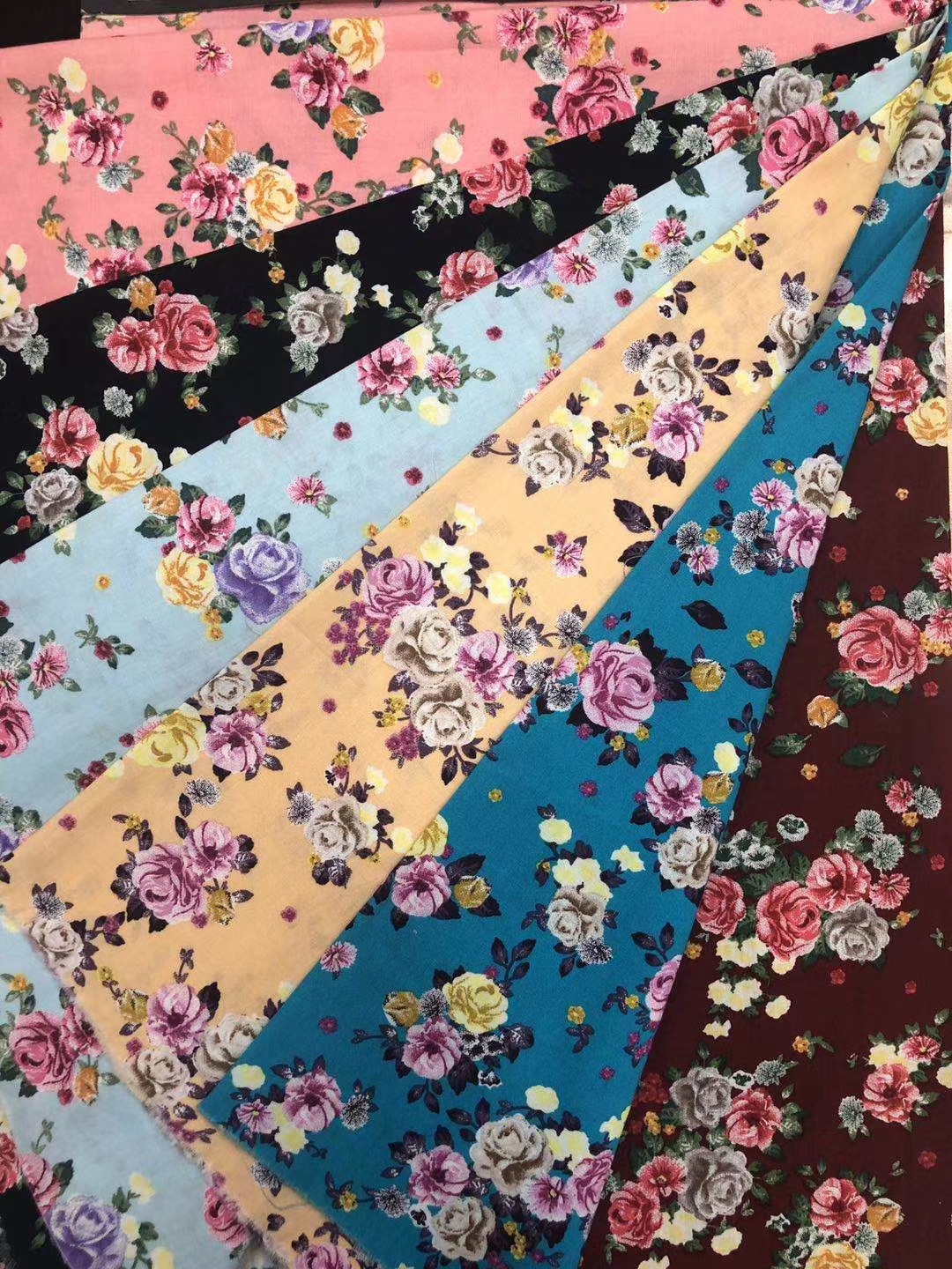 现货供应全棉府绸活性印花面料 新花型 用于服装 家纺  玩具