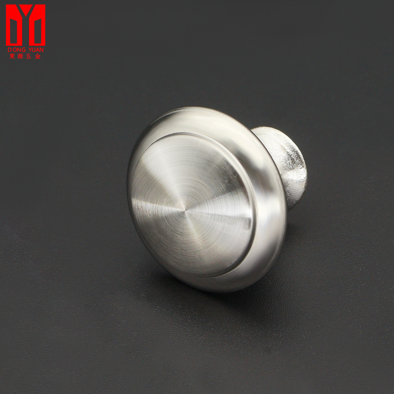 Mingsheng Stainless Steel Wire Drawing Handle European Style Handle Single Hole Metal Round Door Pull Drawer Cabinet Door Handle
