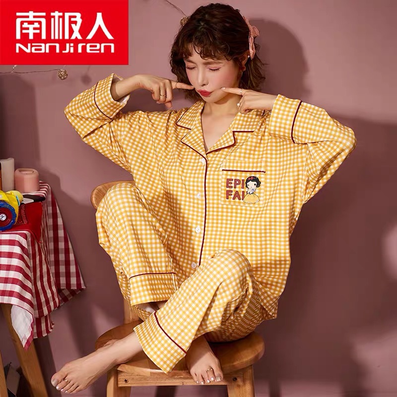 Pijamas de los hombres primavera y otoño homewear manga larga 100% algodón cardigan medio adolescentes más tamaño traje casual