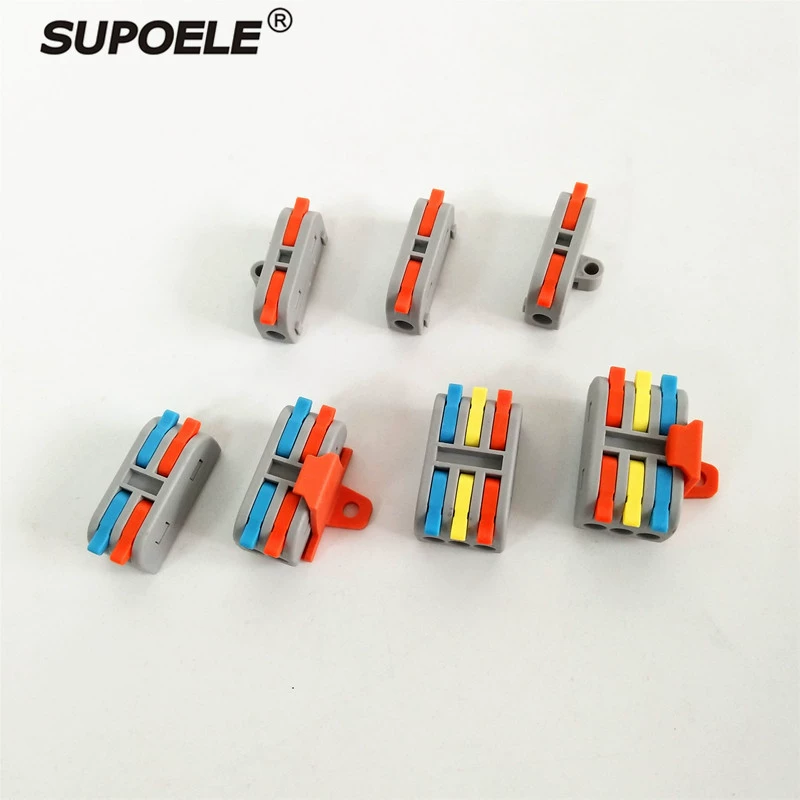 Мини Тип мягкий и соединитель 2 твердотянутого провода в 2 вне 3 в 3 голодают терминал лампы