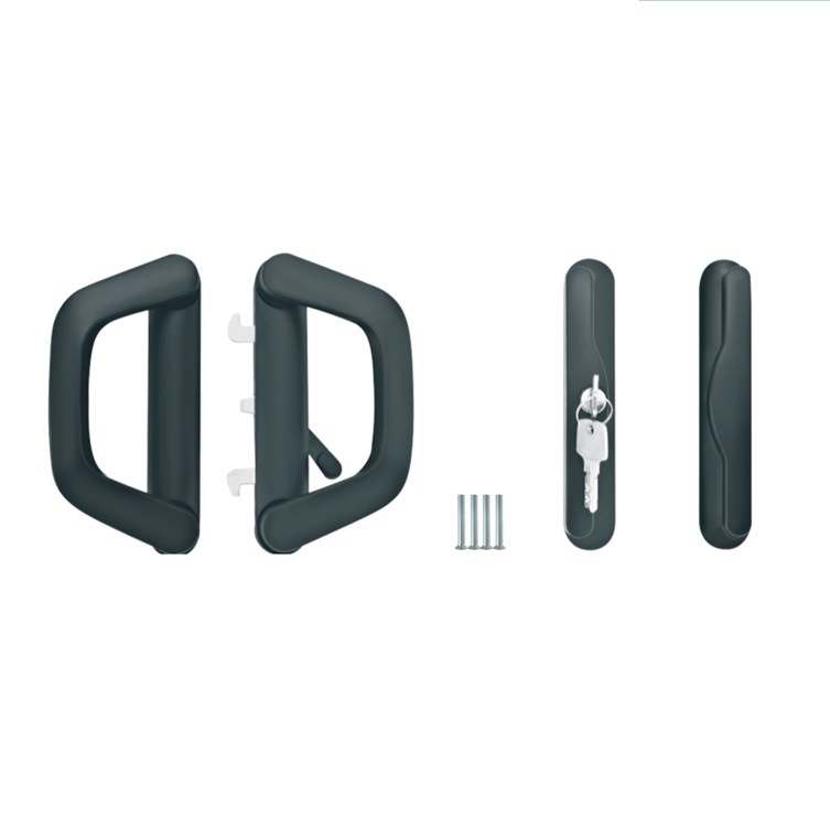 Bilateral de acoplamiento de lujo cerradura de puerta corredera armario opuesto puerta corredera cocina partición balcón manija cerradura manija grande image 5