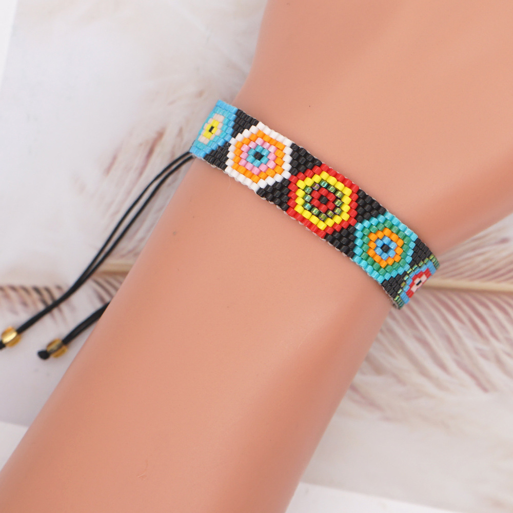 wholesale jewelry ethnic style geometric Miyuki bead woven bracelet Nihaojewelrypicture1