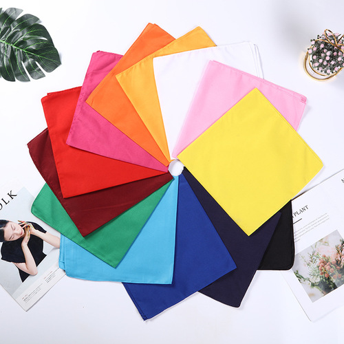 Factory direct supply new pure color sweat absorbent headscarf sports breathable outdoor cycling sweat towel for men and women fashionable square scarf