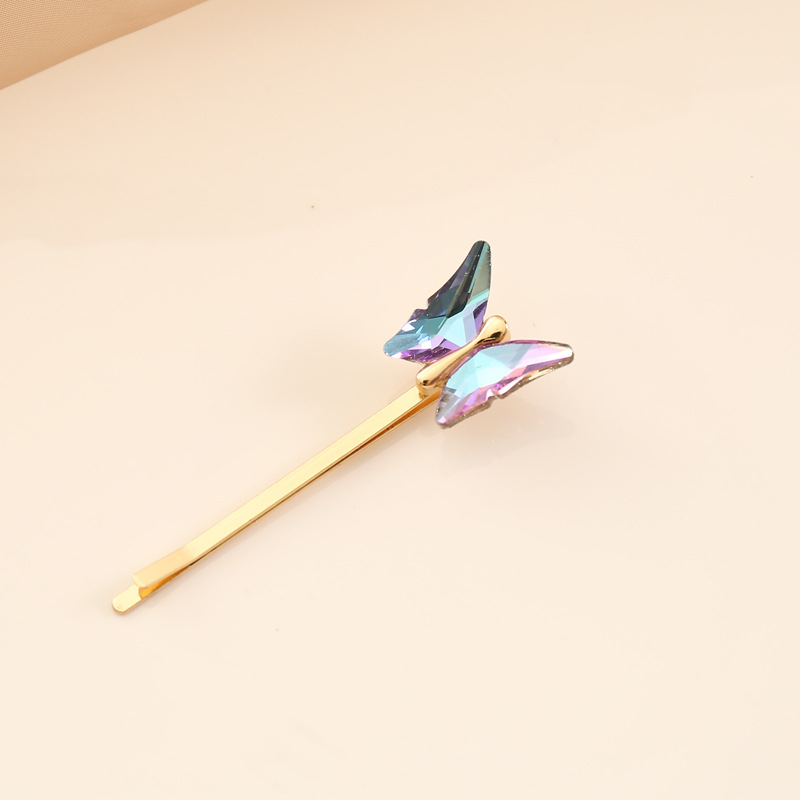 Fashion Multicolor Glass Butterfly Hairpin display picture 4